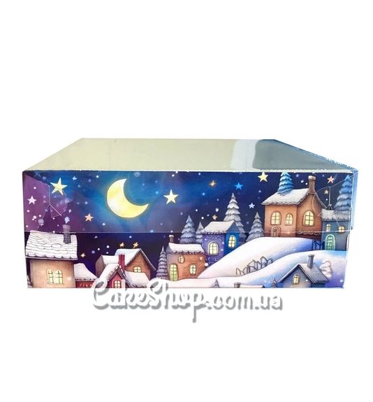 ⋗ Коробка для десертів з прозорою кришкою Диканька, 16х16х6 см купити в Україні ➛ CakeShop.com.ua, фото