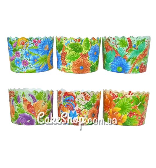 ⋗ Форма для великодньої паски d-110 мм Петриківка, (набір 10 шт.) купити в Україні ➛ CakeShop.com.ua, фото