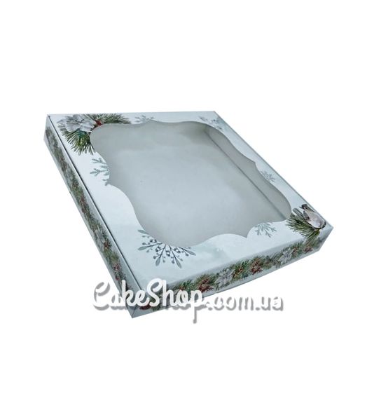 ⋗ Коробка для печенья с фигурным окном Веточка, 20х20х3 см купить в Украине ➛ CakeShop.com.ua, фото