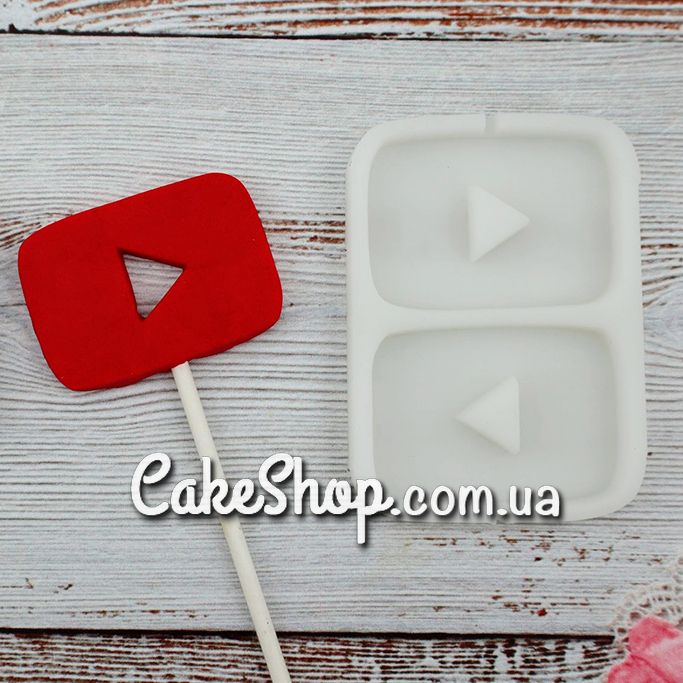 ⋗ Силіконовий молд для льодяників YouTube (Ютюб) купити в Україні ➛ CakeShop.com.ua, фото