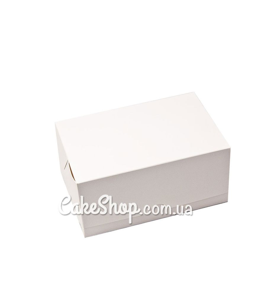 Коробка на 2 кекса Белая, 18х12х8 см - фото