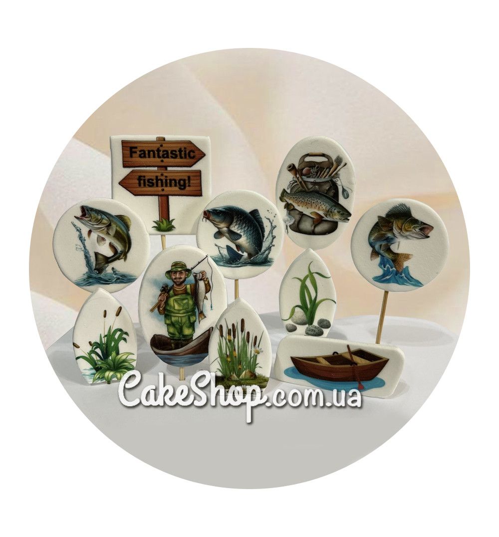 ⋗ Цукрові фігурки Рибалка №2 ТМ KD купити в Україні ➛ CakeShop.com.ua, фото
