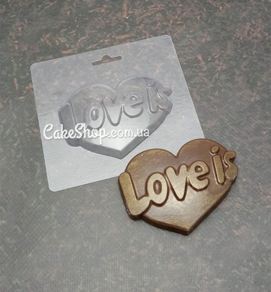 Пластиковая форма для шоколада LOVE IS ... - фото