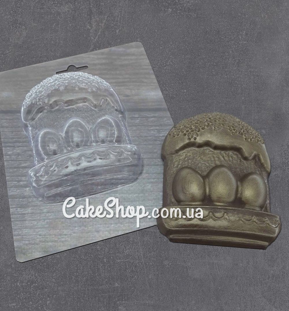 ⋗ Пластиковая форма для шоколада Кулич с пасхальными яйцами купить в Украине ➛ CakeShop.com.ua, фото