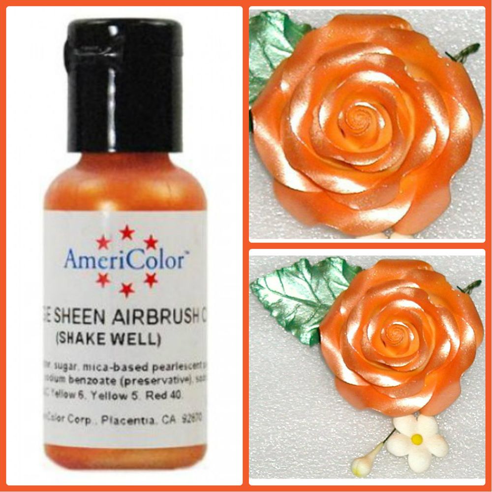 Барвник гелевий блискучий Помаранчевий Orange Sheen AmeriColor, 20 г - фото