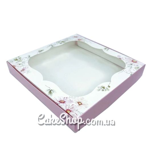 ⋗ Коробка для пряников с фигурным окном Космея, 20х20х3 см купить в Украине ➛ CakeShop.com.ua, фото