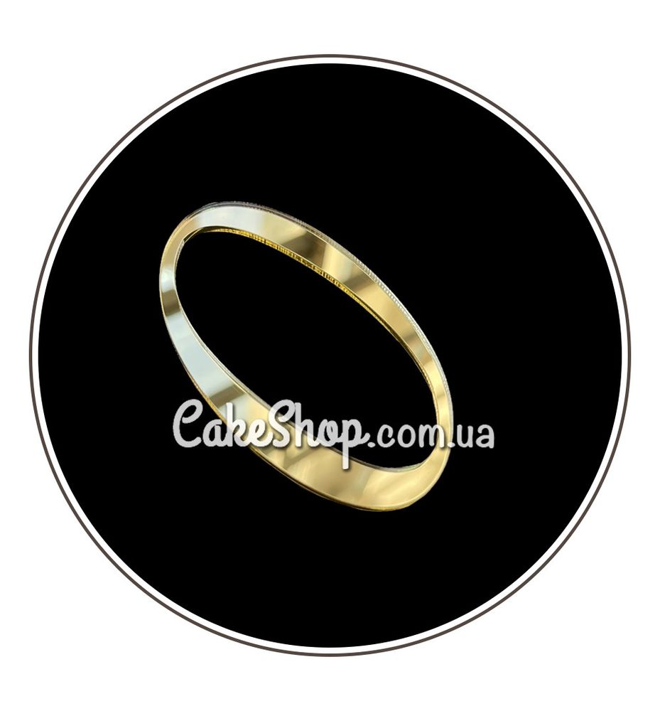 Акриловий топпер DZ бічний цифра 0, золото - фото