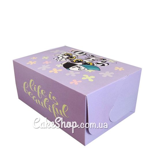 ⋗ Коробка на 2 кекса Єноти, 18х12х8 см купити в Україні ➛ CakeShop.com.ua, фото
