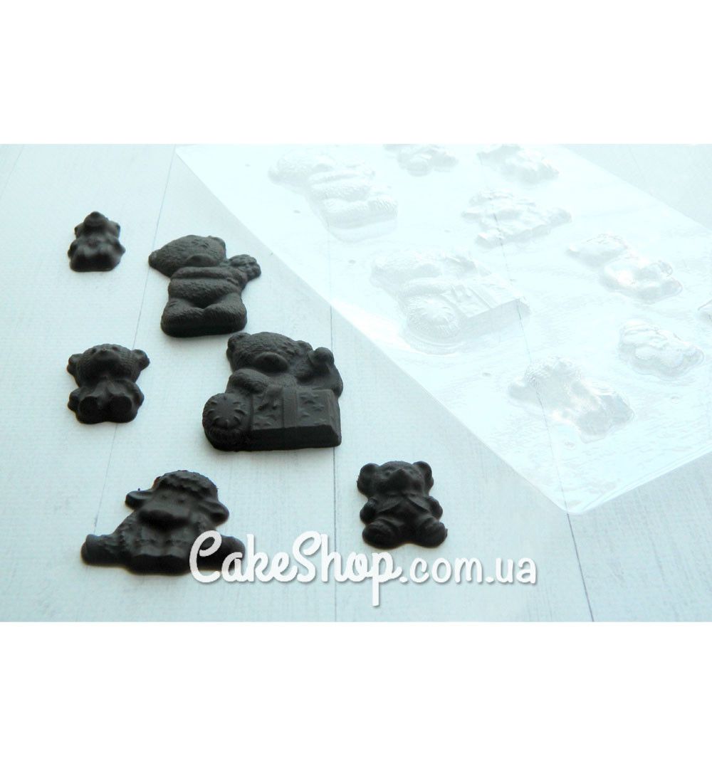 ⋗ Пластиковая форма для шоколада Медвежата купить в Украине ➛ CakeShop.com.ua, фото