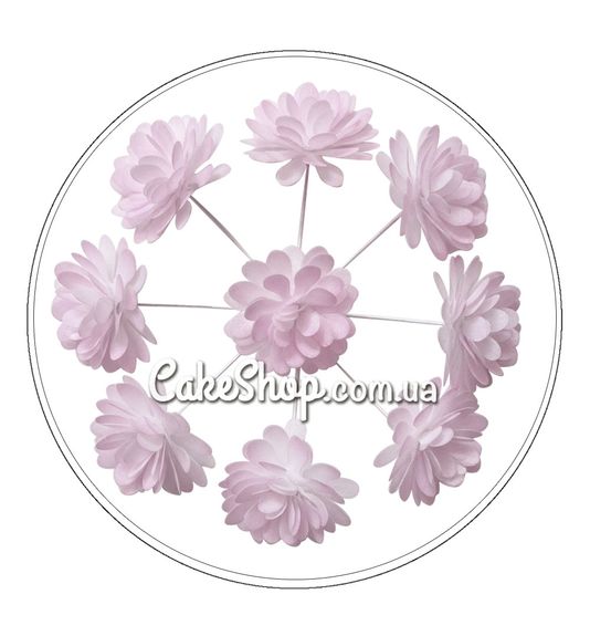 ⋗ Вафельный цветок Хризантема розовая 9 шт ТМ Сладо купить в Украине ➛ CakeShop.com.ua, фото