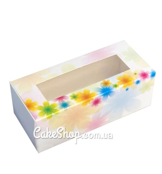 ⋗ Коробка для макаронс, конфет, безе с прозрачным окном Радуга, 14х5х6 см купить в Украине ➛ CakeShop.com.ua, фото