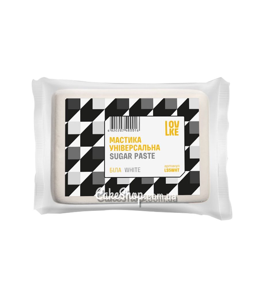 Мастика LOVKE (Criamo) для обтяжки, Универсальная белая, 0,5 кг - фото