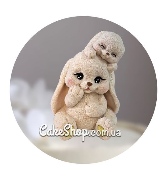 ⋗ Шоколадна фігурка Зайчик мама 3 Беж ТМ ДімК купити в Україні ➛ CakeShop.com.ua, фото
