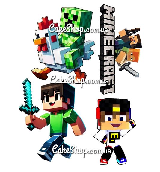 ⋗ Вафельная картинка Майнкрафт 19 купить в Украине ➛ CakeShop.com.ua, фото