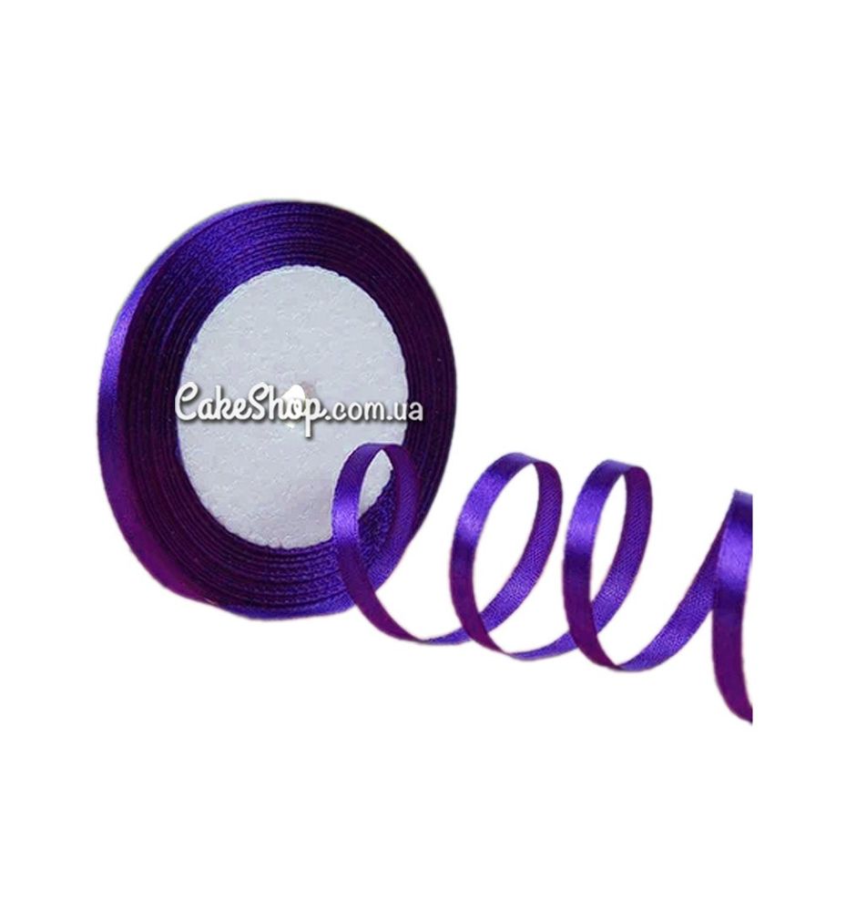 Стрічка атласна Фіолетова 6 мм - фото