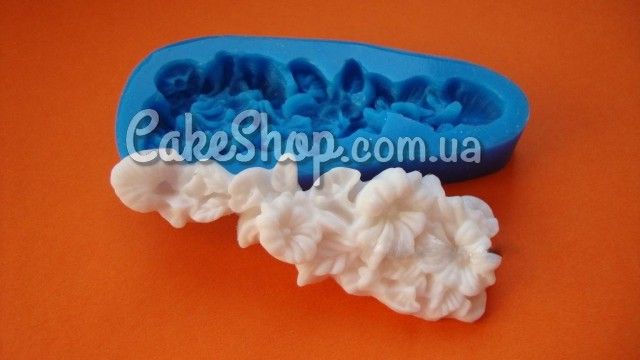 ⋗ Силиконовый молд Цветочная композиция 6 купить в Украине ➛ CakeShop.com.ua, фото