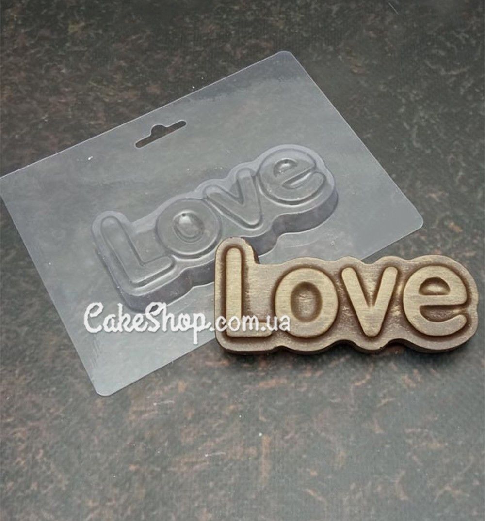 ⋗ Пластиковая форма для шоколада LOVE купить в Украине ➛ CakeShop.com.ua, фото