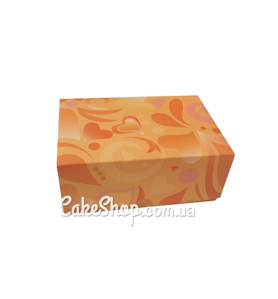 Коробка-контейнер для десертов Сердечки, 18х12х8 см - фото