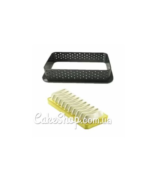 ⋗ Форма для выпечки тартов перфорированная Прямоугольник купить в Украине ➛ CakeShop.com.ua, фото