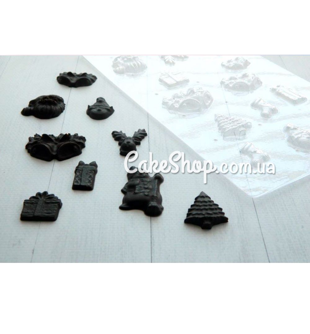 ⋗ Пластиковая форма для шоколада Новогодний набор 3 купить в Украине ➛ CakeShop.com.ua, фото
