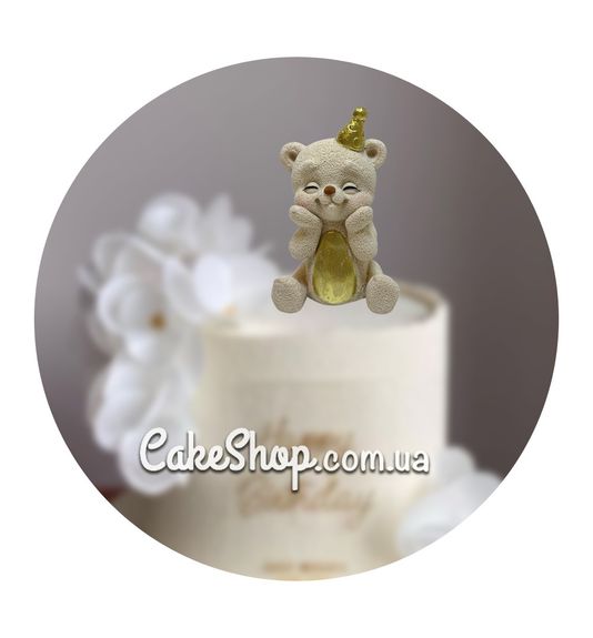 ⋗ Шоколадная фигурка Мишка в колпаке Беж ТМ ДомК купить в Украине ➛ CakeShop.com.ua, фото
