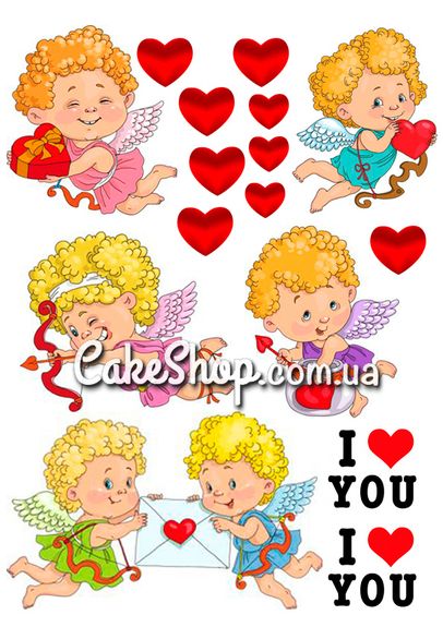 ⋗ Сахарная картинка День Св. Валентина 11 купить в Украине ➛ CakeShop.com.ua, фото