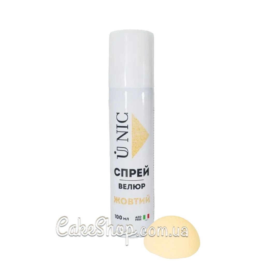 ⋗ Спрей-велюр U NIC Жовтий, 100 мл купити в Україні ➛ CakeShop.com.ua, фото