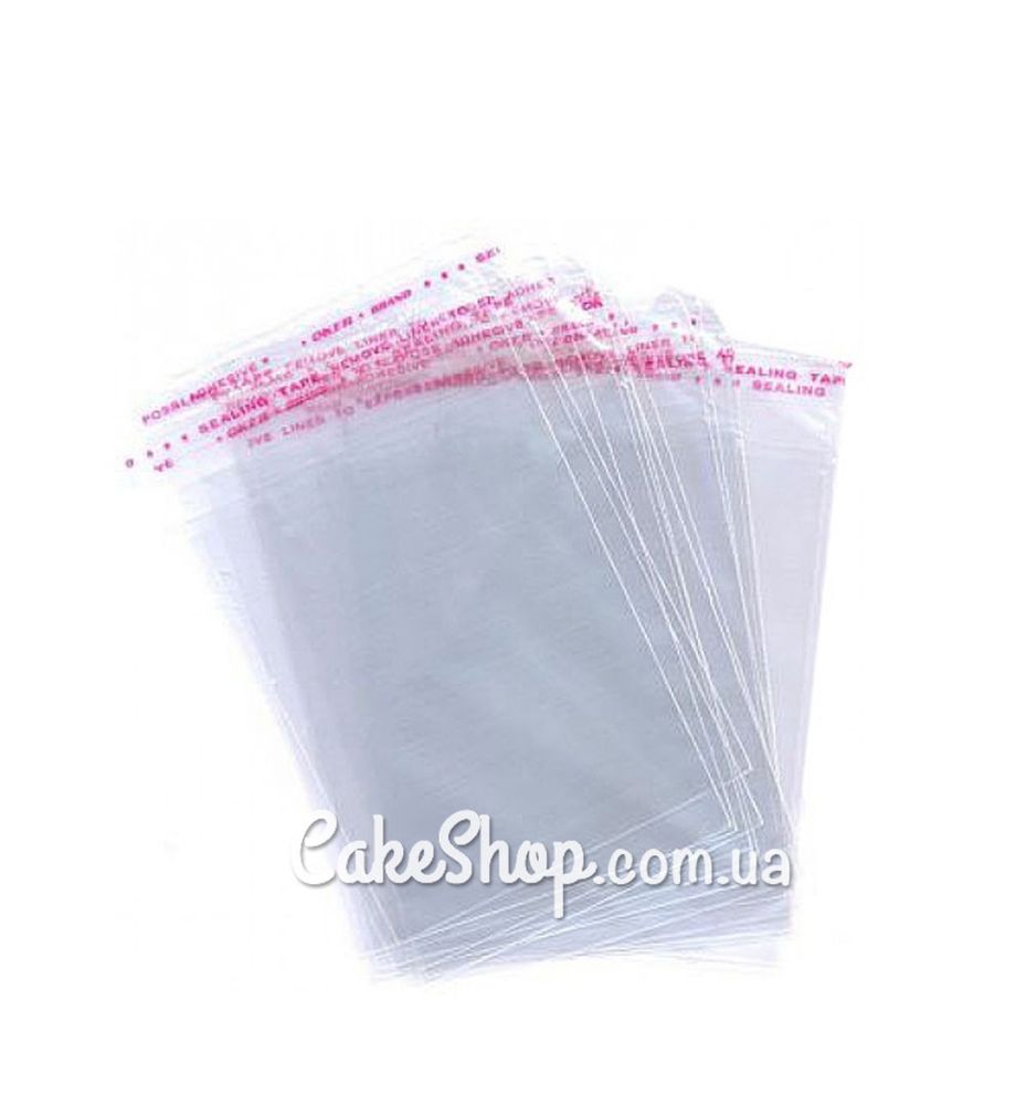 Пакеты прозрачные с клейкой лентой для упаковки 8х10 см, 100 шт - фото