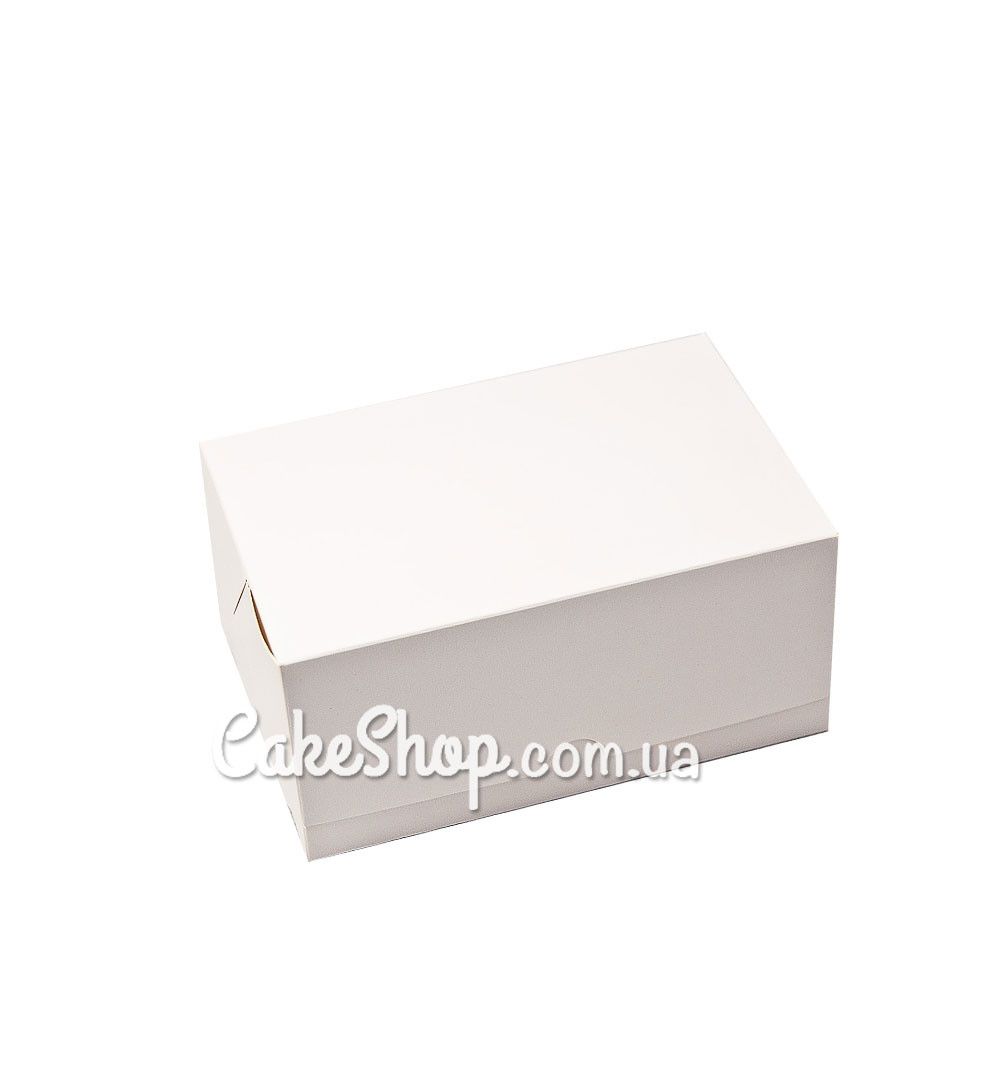 ⋗ Коробка на 2 кекса Белая, 18х12х8 см купить в Украине ➛ CakeShop.com.ua, фото