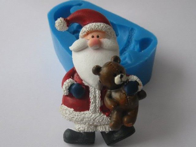 ⋗ Силиконовый молд Санта с медвежонком купить в Украине ➛ CakeShop.com.ua, фото