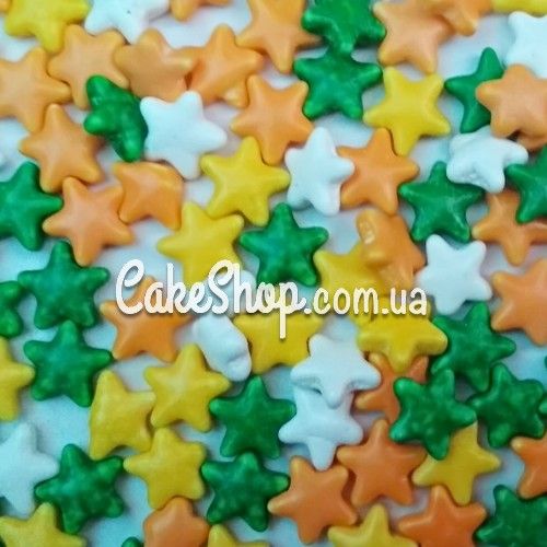 ⋗ Посыпка сахарная Звездочки разноцветные 10 мм, 50 г купить в Украине ➛ CakeShop.com.ua, фото