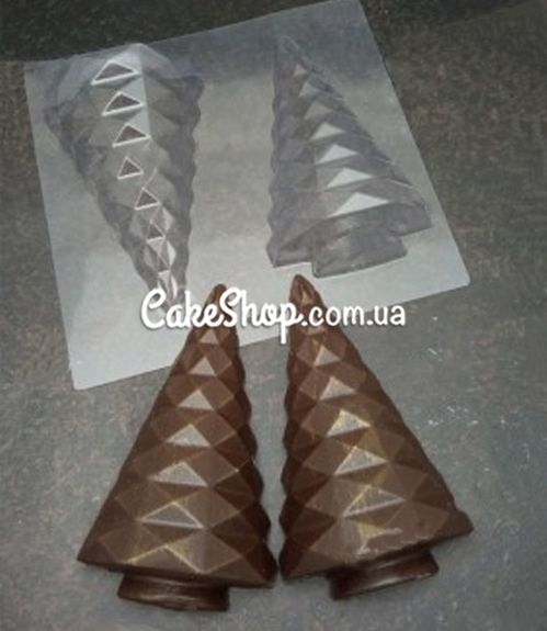 ⋗ Пластикова форма для шоколаду 3Д Ялинка Діамантова купити в Україні ➛ CakeShop.com.ua, фото