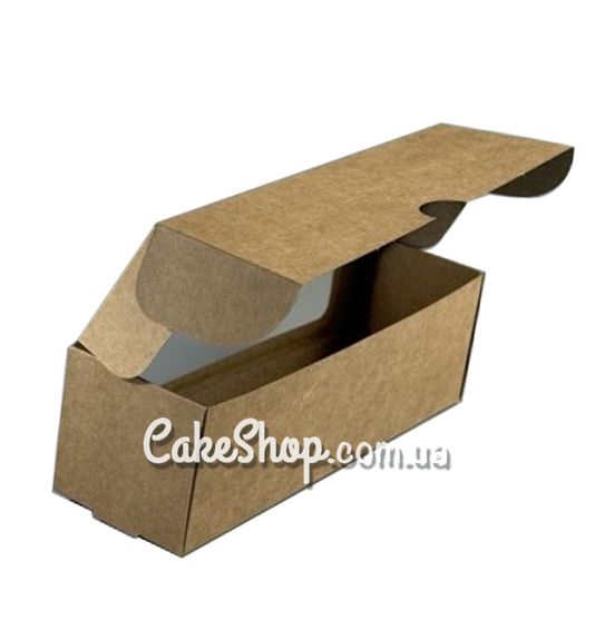 ⋗ Коробка для макаронс с окном Крафт, 20х6х6 см купить в Украине ➛ CakeShop.com.ua, фото