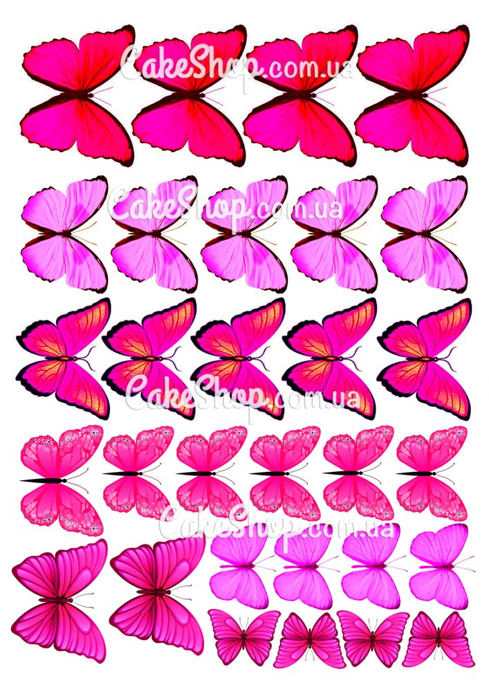 Вафельна картинка Метелики 3 - фото