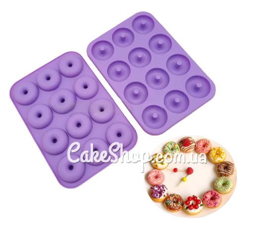 ⋗ Силиконовая форма Донатс, 12 шт купить в Украине ➛ CakeShop.com.ua, фото
