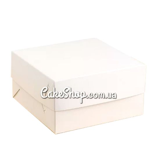 ⋗ Коробка для подарунків, бенто-торта біла, 13х13х7 см купити в Україні ➛ CakeShop.com.ua, фото