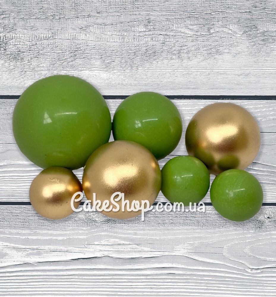 Сфера шоколадна SD Зелено-золота - фото