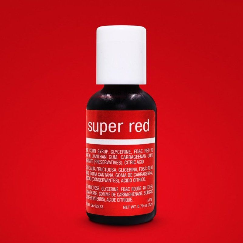 ⋗ Гелевый краситель Chefmaster Liqua-Gel Super Red (Супер красный) купить в Украине ➛ CakeShop.com.ua, фото