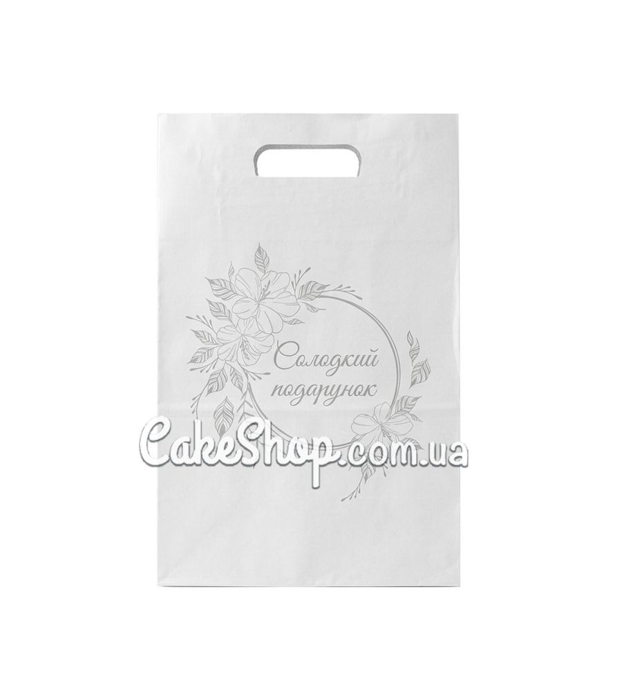 Пакет свадебный для каравая Солодкий подарунок,белый - фото