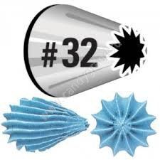 ⋗ Насадка Ateco # 32 Открытая французская звезда, маленькая купить в Украине ➛ CakeShop.com.ua, фото