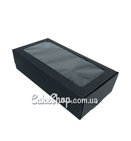 ⋗ Коробка для десертов 20х10х5 см с окном Черная купить в Украине ➛ CakeShop.com.ua, фото
