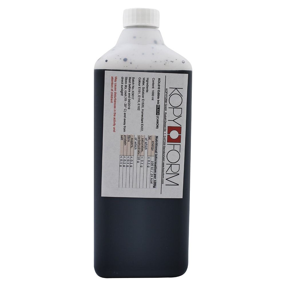 Краска для пищевого принтера Kopyform Black (Черный) 1000 мл - фото
