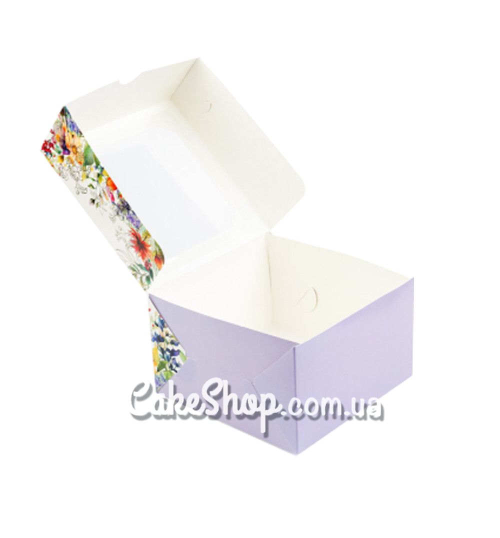 ⋗ Коробка для подарков, бенто-торта Весенняя, 17х17х10,5 см купить в Украине ➛ CakeShop.com.ua, фото