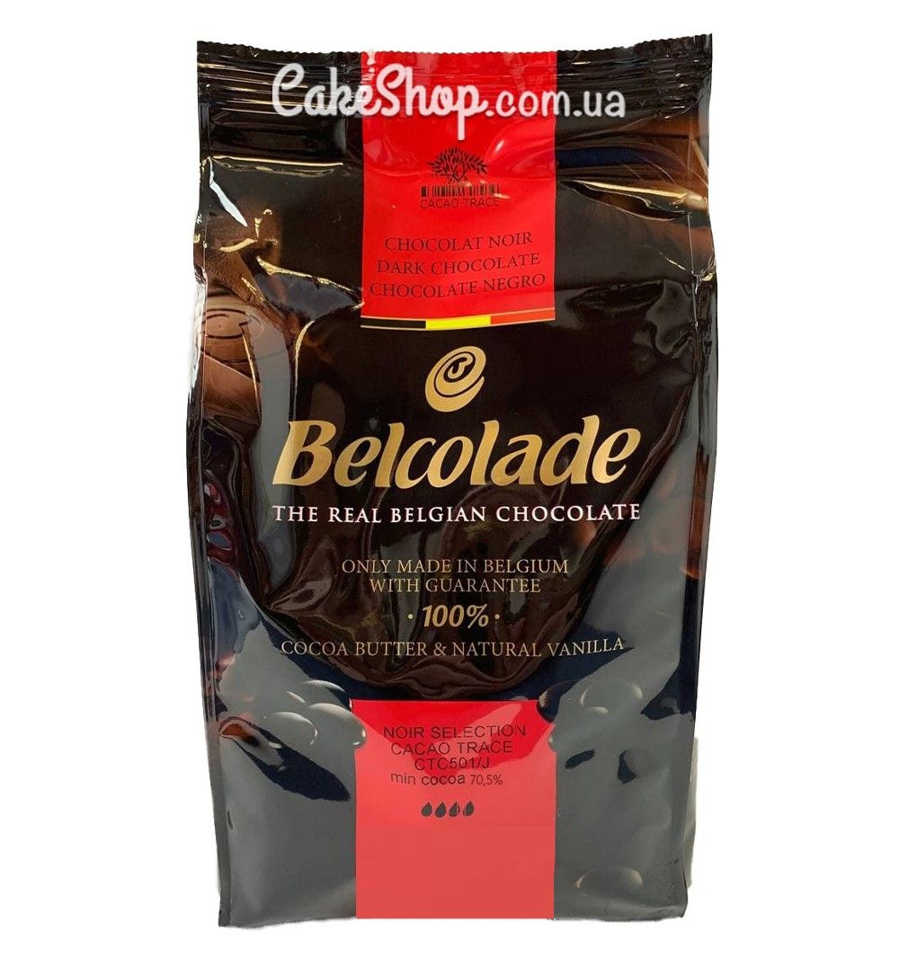 ⋗ Чорний шоколад Belcolade Noir Selection 70,5%, 100 г купити в Україні ➛ CakeShop.com.ua, фото