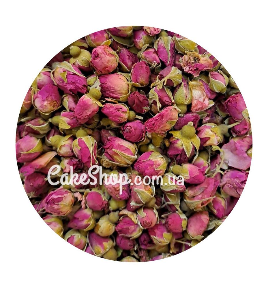 Бутон чайної троянди сушений бордовий, 15г - фото