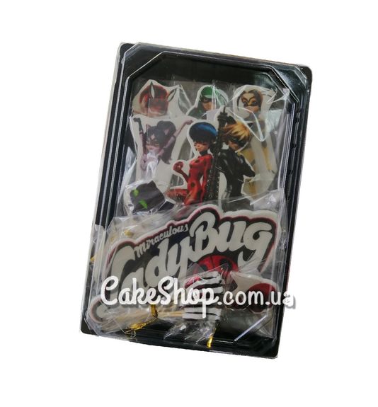 ⋗ Сахарные фигурки топеры MAXI Леди Баг ТМ ДомК купить в Украине ➛ CakeShop.com.ua, фото