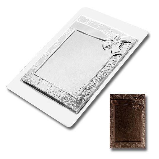 ⋗ Пластикова форма для шоколаду Рамка святкова з бантиком купити в Україні ➛ CakeShop.com.ua, фото