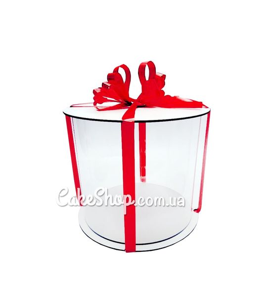⋗ Коробка для торта Тубус прозора з білого ДВП, 20х20х20 см купити в Україні ➛ CakeShop.com.ua, фото