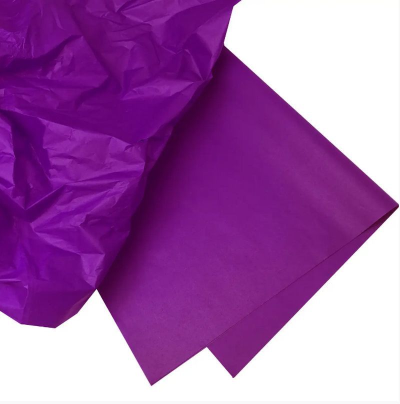 Бумага тишью фиолетовая, 10 листов - фото