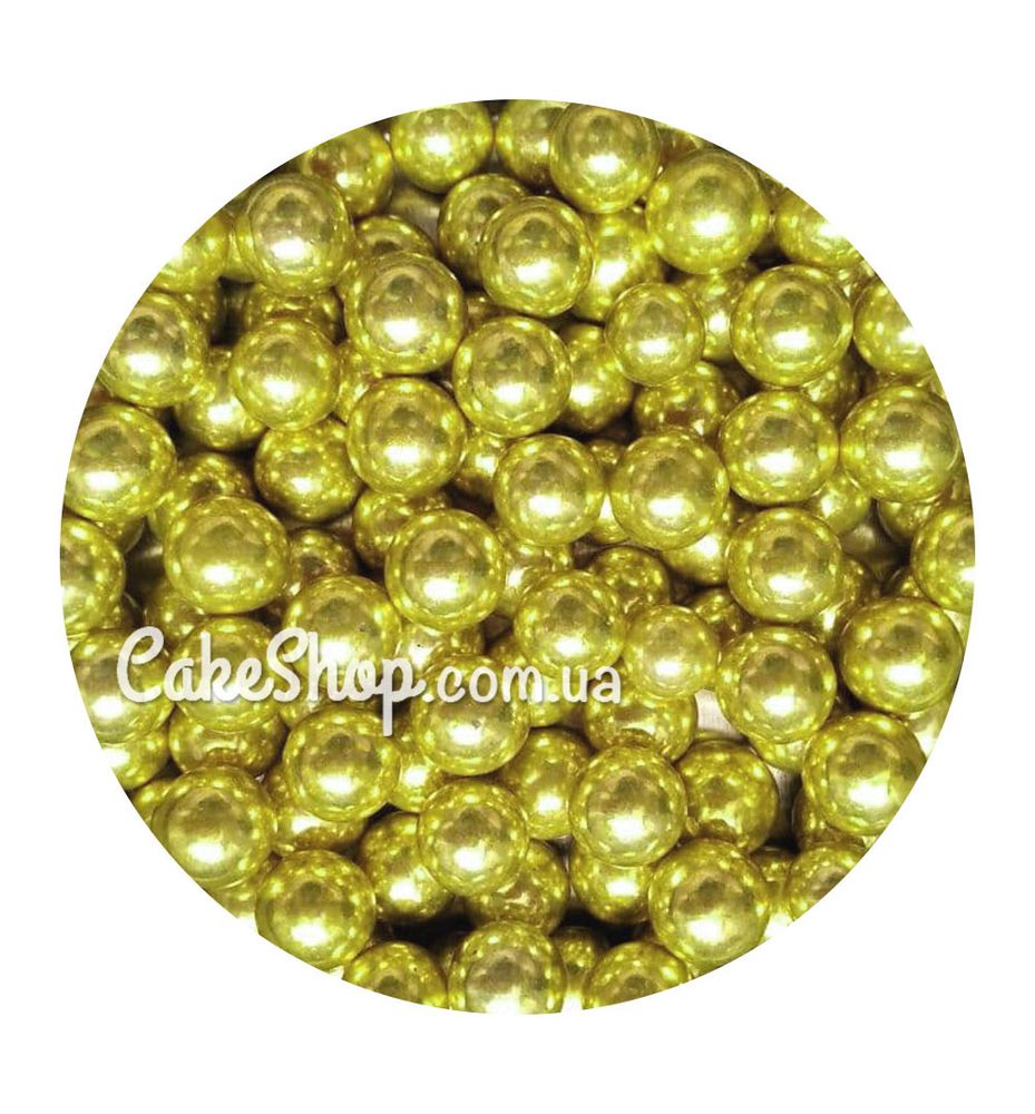 Посипка Кульки Золоті 10 мм, 50 г - фото